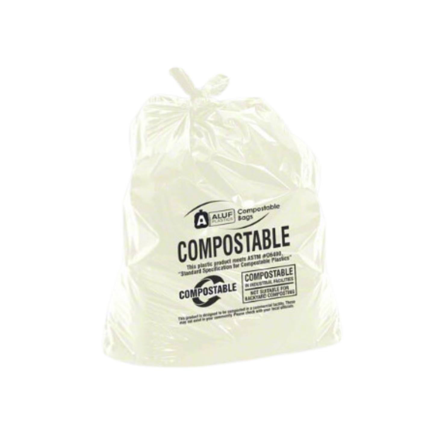 Compostable Clear 60 Gallon Trash Bag